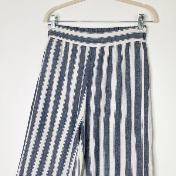 Madewell Linen Pants Size Small Pull On Wide Leg Cropped - Picture 3 of 11